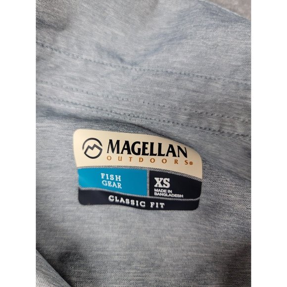 Magellan Fishing Shirt XS Heather Blue Women Fish Gear Classic Fit tunic - Picture 5 of 6